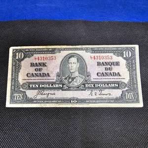 lot 80 image: 1937 $10 Bank of Canada Note