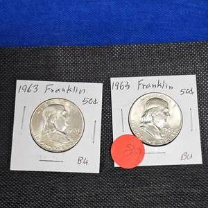 lot 89 image: 1963,1963 Franklin 50c BU, Nice