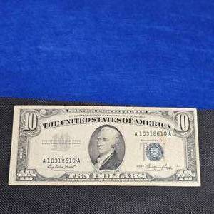 lot 92 image: 1953 $10 Silver Certificate