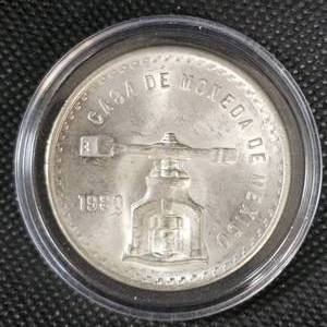 lot 137 image: 1980 1oz Silver Mexico Coin
