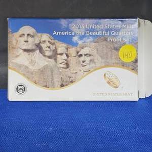 lot 140 image: 2013 Mint America the Beautiful Quarters Proof Set
