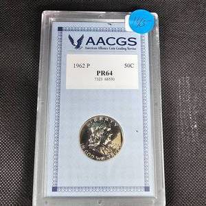 lot 145 image: 1962-P Franklin PR64 AAGCS