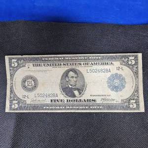 lot 151 image: 1914 $5 FRN Large Note