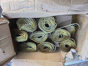 lot 11 image: A  box of Anchor Roofing Nails ( 300 nails on each coil x 17 coils  5100 Coils) New
