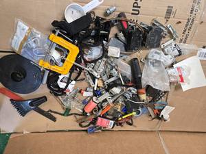 lot 59 image: Lots of Hardware Materials (USED and NEW) Plus the bucketcontainer