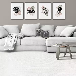lot 311 image: 72 Sq Ft. Mohawk Radiant Fit Smart Stand Color White Dove  12 x 8 possible flaw