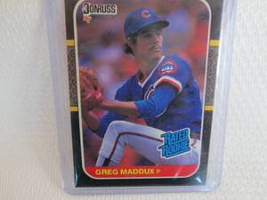 lot 17 image: 1987 Donruss Greg Maddux Rookie Car...