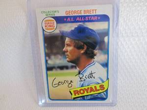lot 22 image: 1980 Topps George Brett Burger King...