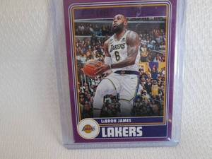lot 32 image: 2023-24 NBA Hoops LeBron James Purp...