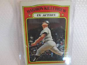 lot 37 image: 1972 Topps Harmon Killebrew Card...