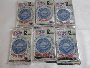 lot 40 image: 6 1991 Pro Set Platinum Football Pa...
