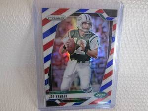 lot 42 image: 2024 Prizm Joe Namath Red,White & B...