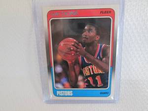 lot 52 image: 1988-89 Fleer Isiah Thomas Card...