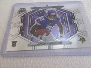 lot 82 image: 2023 Mosaic Jordan Addison Rookie C...