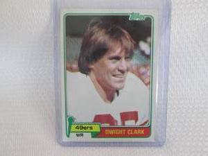 lot 112 image: 1981 Topps Dwight Clark Rookie Card...