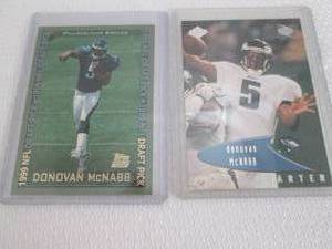 lot 113 image: 1999 Topps & Edge Donovan McNabb Ro...