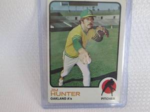 lot 126 image: 1973 Topps Jim Hunter Card...