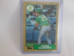 lot 134 image: 1987 Topps Mark McGwire Card...