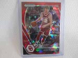 lot 143 image: 2021-22  Prizm Austin Reaves Red Pr...