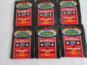 lot 153 image: 6-1992 Stadium Club Series 1 Baseba...