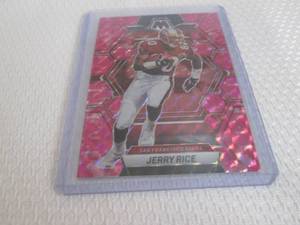 lot 166 image: 2023 Mosanic Jerry Rice Pink Prizm ...
