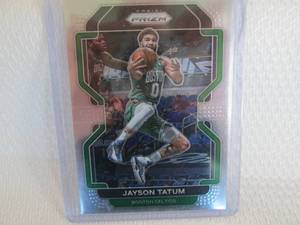 lot 184 image: 2021-22 Prizm Jayson Tatum Card...