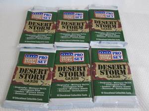 lot 194 image: 6-1991 Proset Desert Storm Packs...
