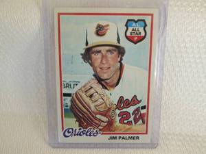 lot 207 image: 1978 Topps Jim Palmer Card...