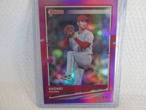 lot 223 image: 2020 Donruss Shohei Ohtani Holo Pin...