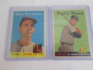 lot 225 image: 1958 Topps Wally Moon & Mike Fornie...