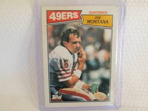lot 238 image: 1987 Topps Joe Montana Card...