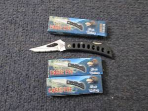 lot 258 image: 3- FROST CUTLERY EAGLE EYE BLACK 3...