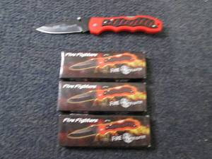 lot 265 image: 4- Firefighter Lockback Knife, 4 1...