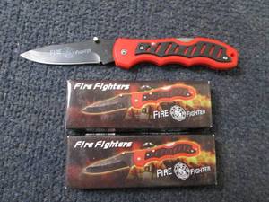 3- Firefighter Lockback Knife, 4 1/...