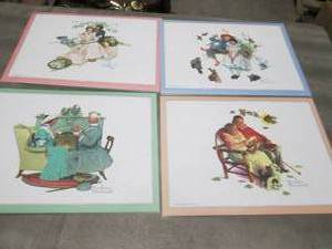 lot 376 image: Stack of 4 Designs Norman Rockwell ...