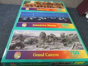 lot 397 image: 3 Sealed Hoyle 700 pc Puzzles...