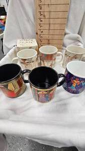 lot 13 image: Laurel Birch Mugs-6 total(one in box) and various patterns