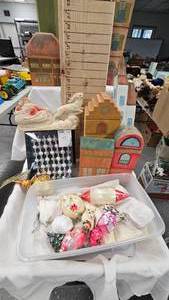 Vintage Christmas Lot with Paper Mache Santa