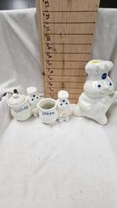 lot 26 image: Pilsbury Dough Figurine and SugarCreamer Set