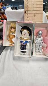 Madame Alexander Wizard of Oz Tin Man, Scarecrow, and Lion, Like New in Boxes