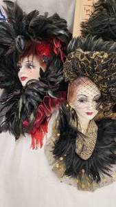 lot 77 image: Vintage Lady Face Masks
