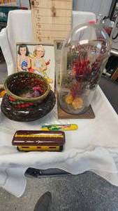 lot 104 image: Vintage Misc, Tin Toys including Train and Whistles