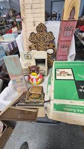 lot 118 image: Toy Metal Stove, Activity Kit, Roly Poly Bear, Wood Boxes
