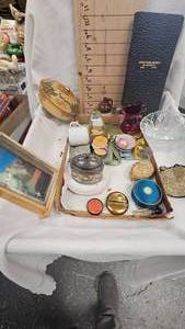 lot 165 image: Madison F&M Business Book, Beaded Purse, Perfume Bottles, Etc