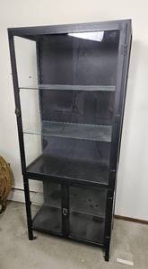 lot 20 image: Industrial Chic Steel Display Cabinet