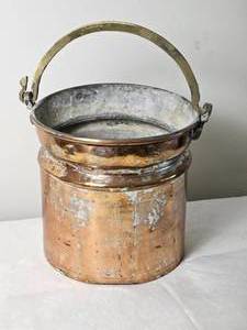 lot 95 image: Hammered Copper Pail