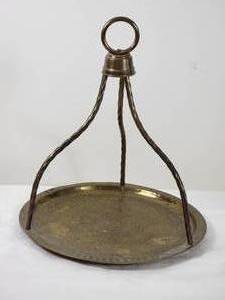 lot 94 image: Tribal Brass Hanging Turkish Tea Tray