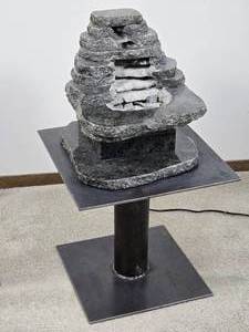 lot 131 image: Tranquil Zen Granite Waterfall Fountain - Signed Blair