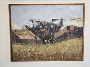 lot 55 image: Original Industrial Fine Art Painting - Bruce Moore - Harvest Processing
