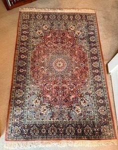 lot 15 image: Vintage Traditional Ardakan Wool Area Rug - 42 x 63